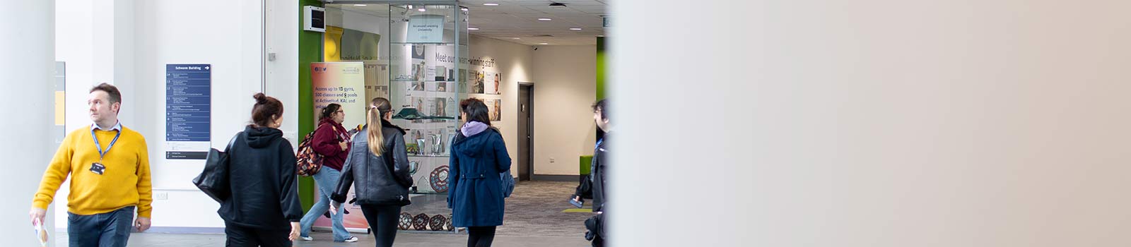 Students walking outside campus