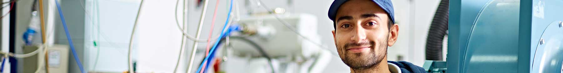 Student in engineering class