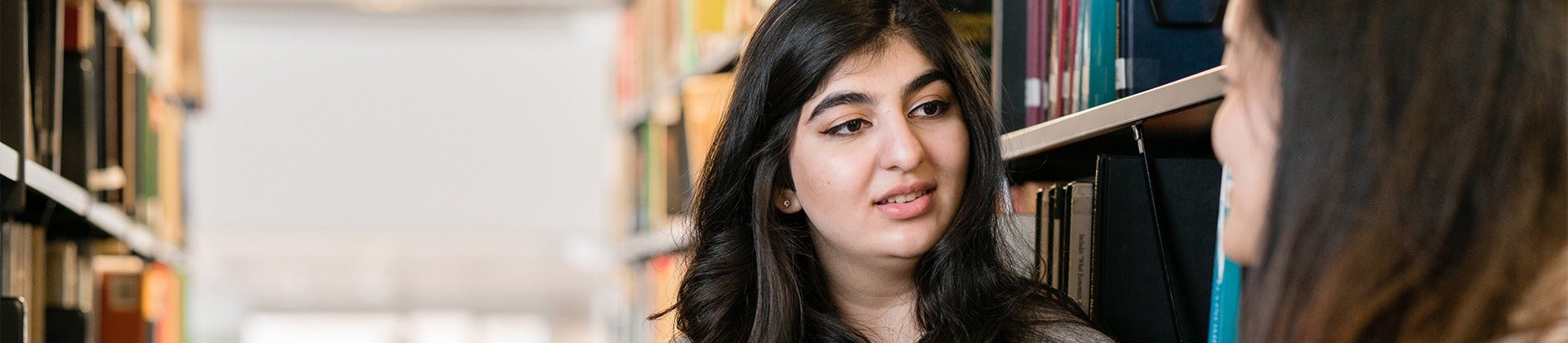 Surrey students in library