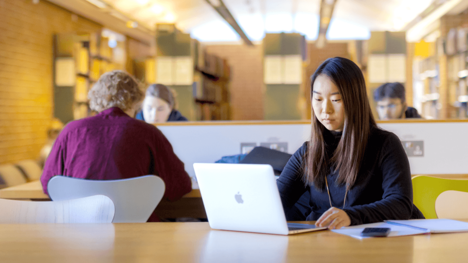 Sussex ISC student working on a laptop