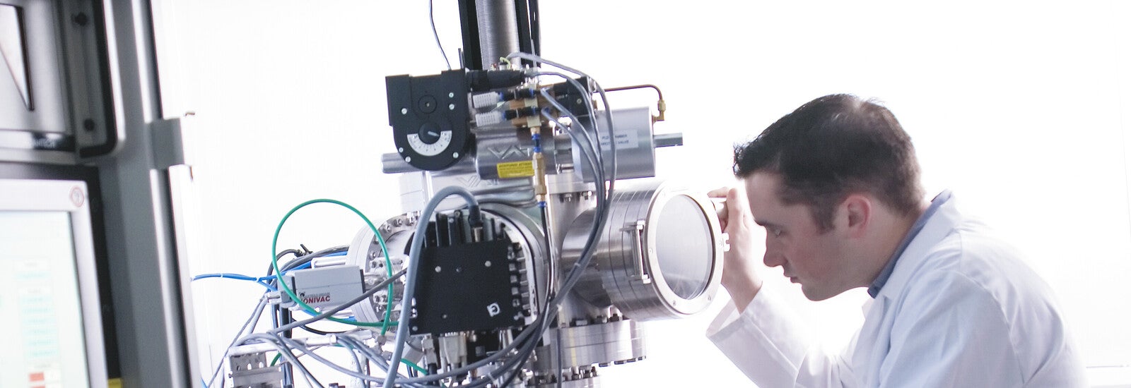 A student using a laboratory.