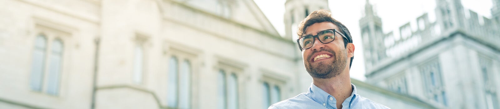 International student on campus