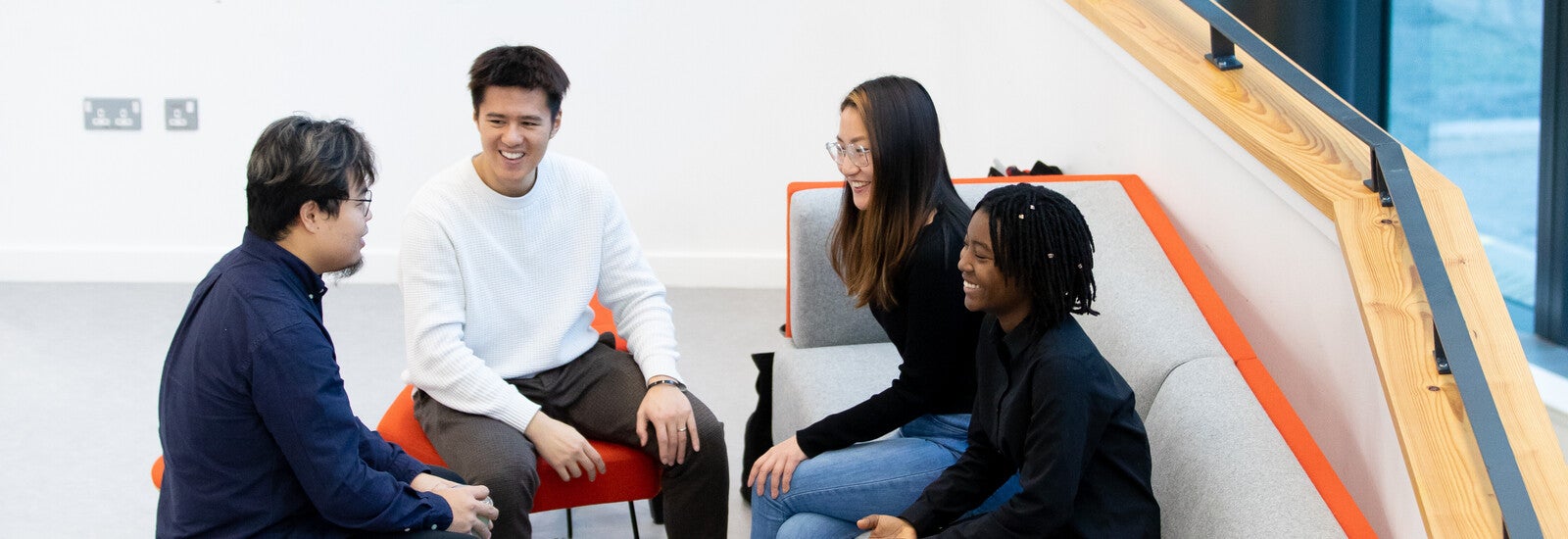 University of Strathclyde student talking with other student