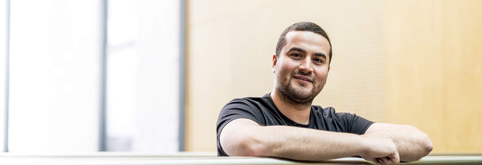 An LJMU student on campus