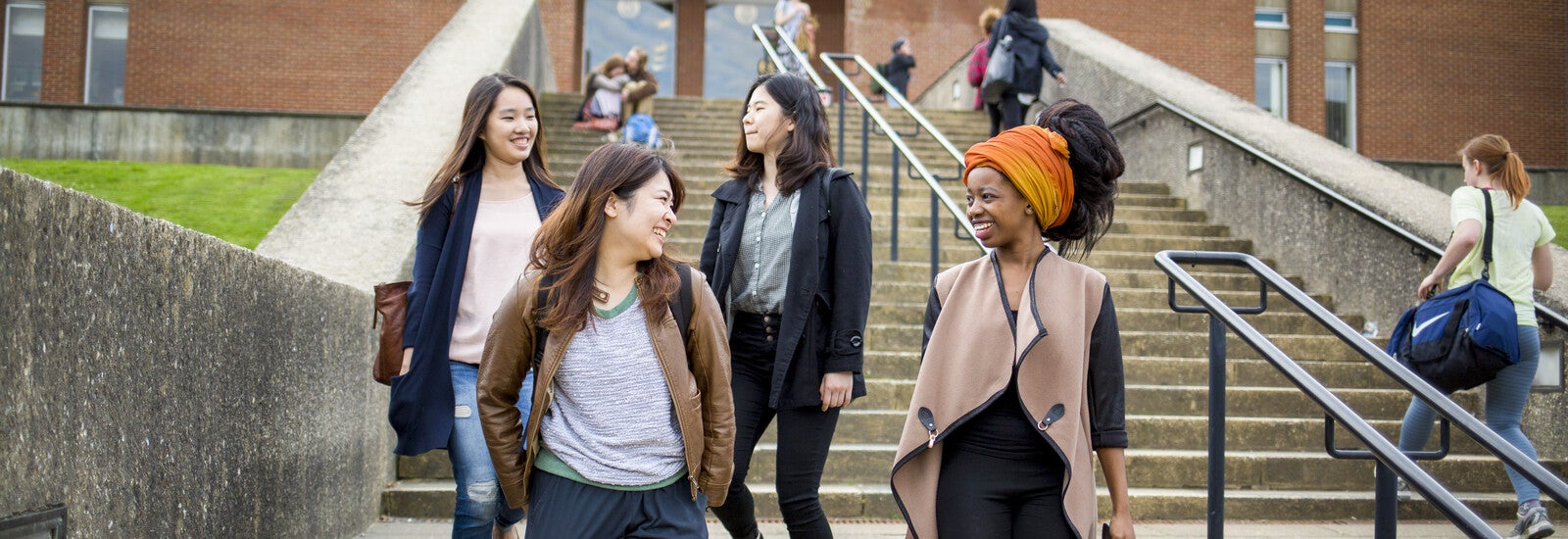 Sussex students walking on campus