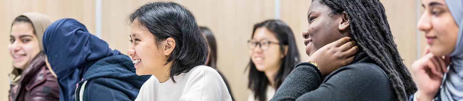 A group of students in a lecture or seminar.