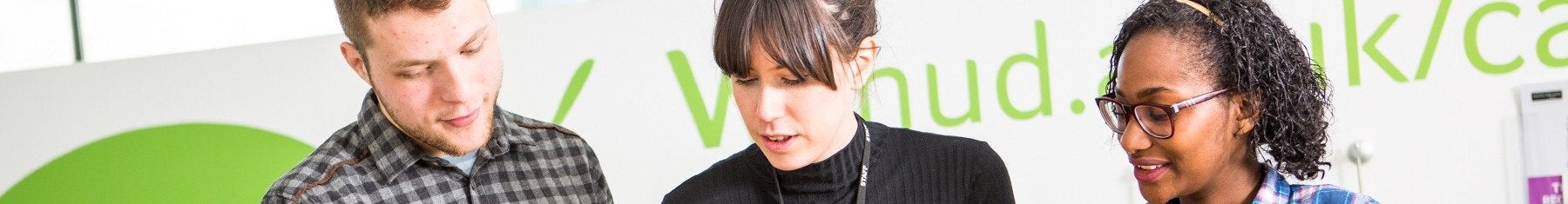 Students and tutor talking