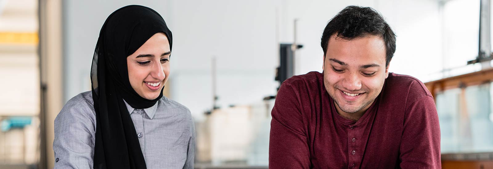 Surrey students studying together