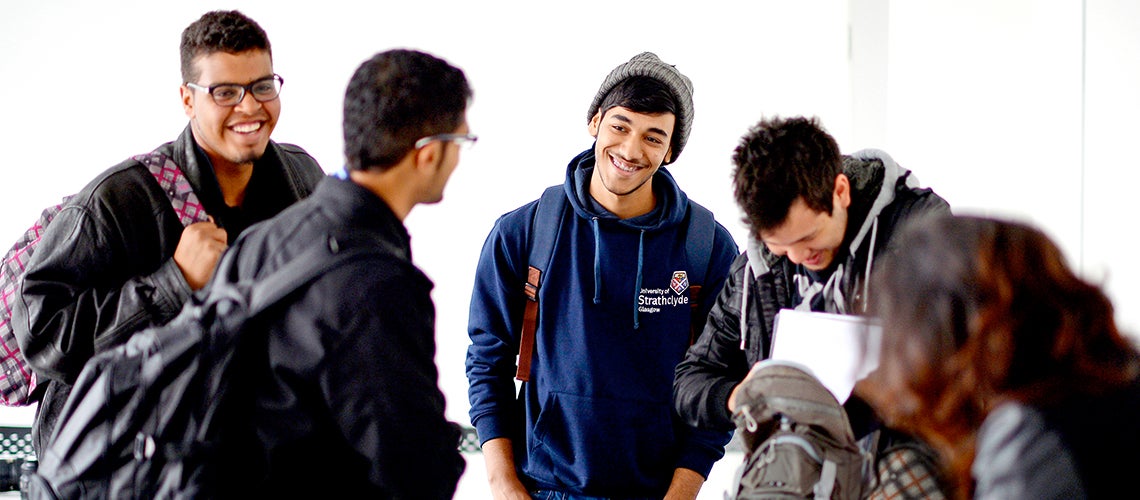 Strathclyde students socialising