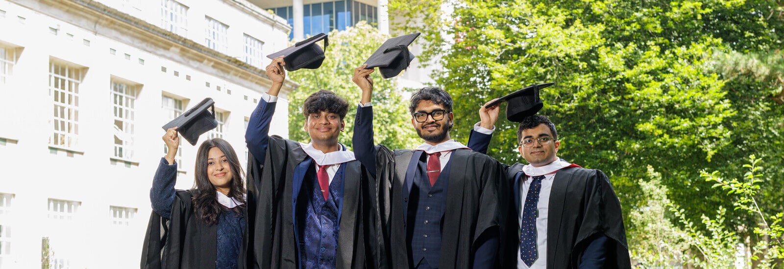 Cardiff University students on graduation