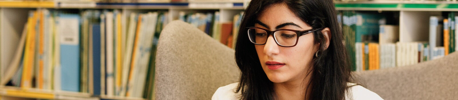 Kingston ISC student in the Library