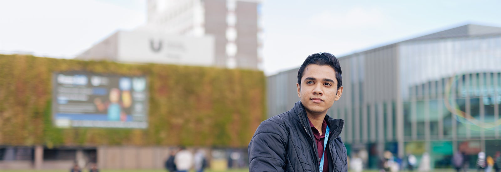 Teesside ISC students stood on campus
