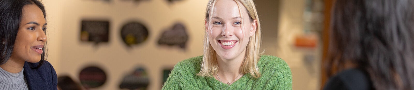 Students studying on campus