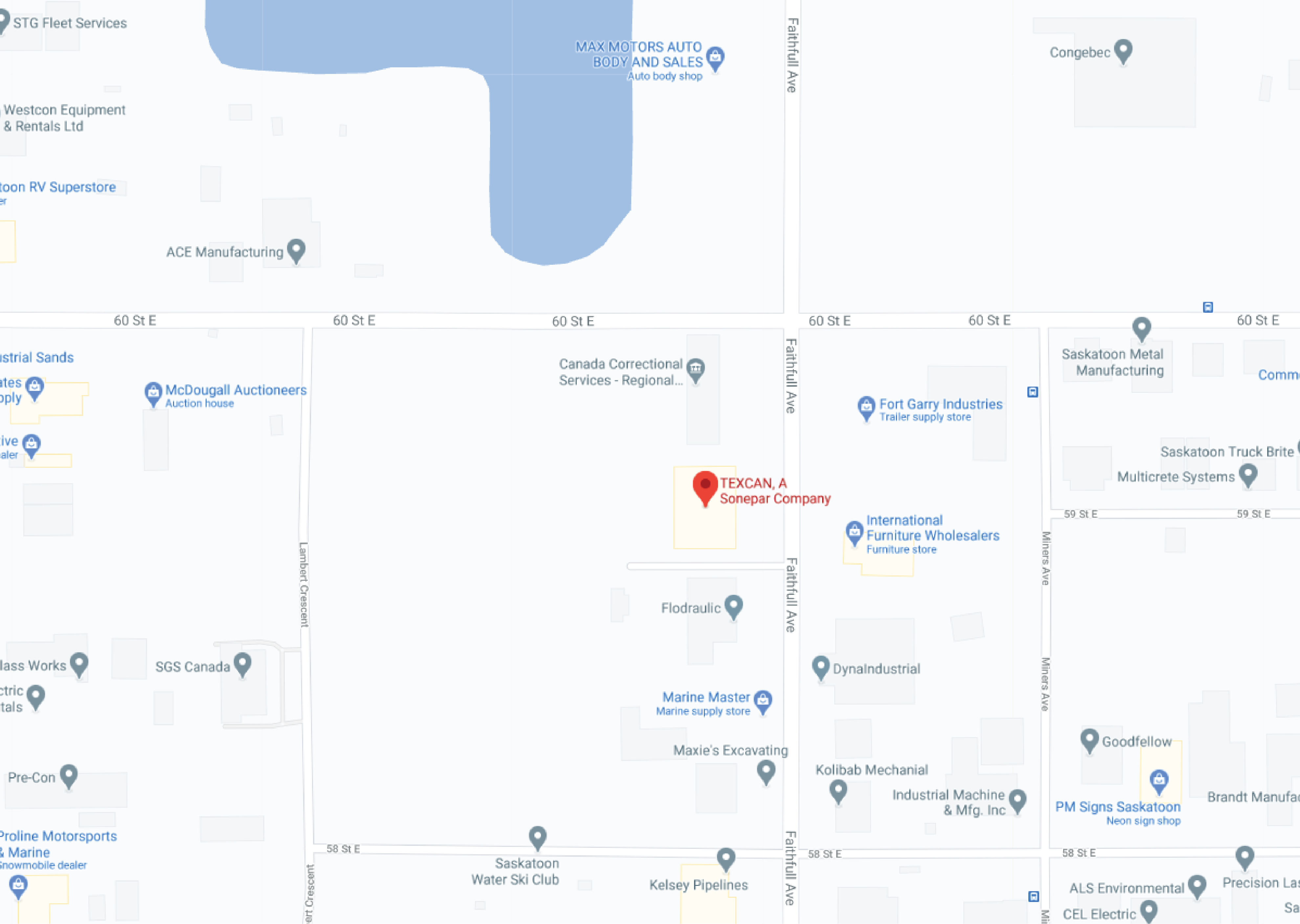 Texcan Saskatoon - Map