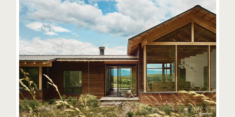 Exterior of the windows and doors