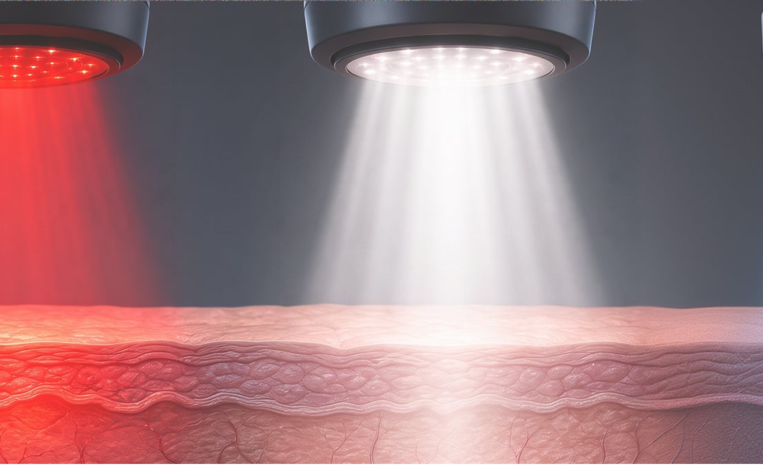 red and near infrared penetrating skin