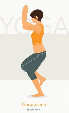 Yoga eagle pose