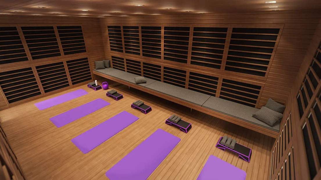 Custom Sauna in a Yoga Studio