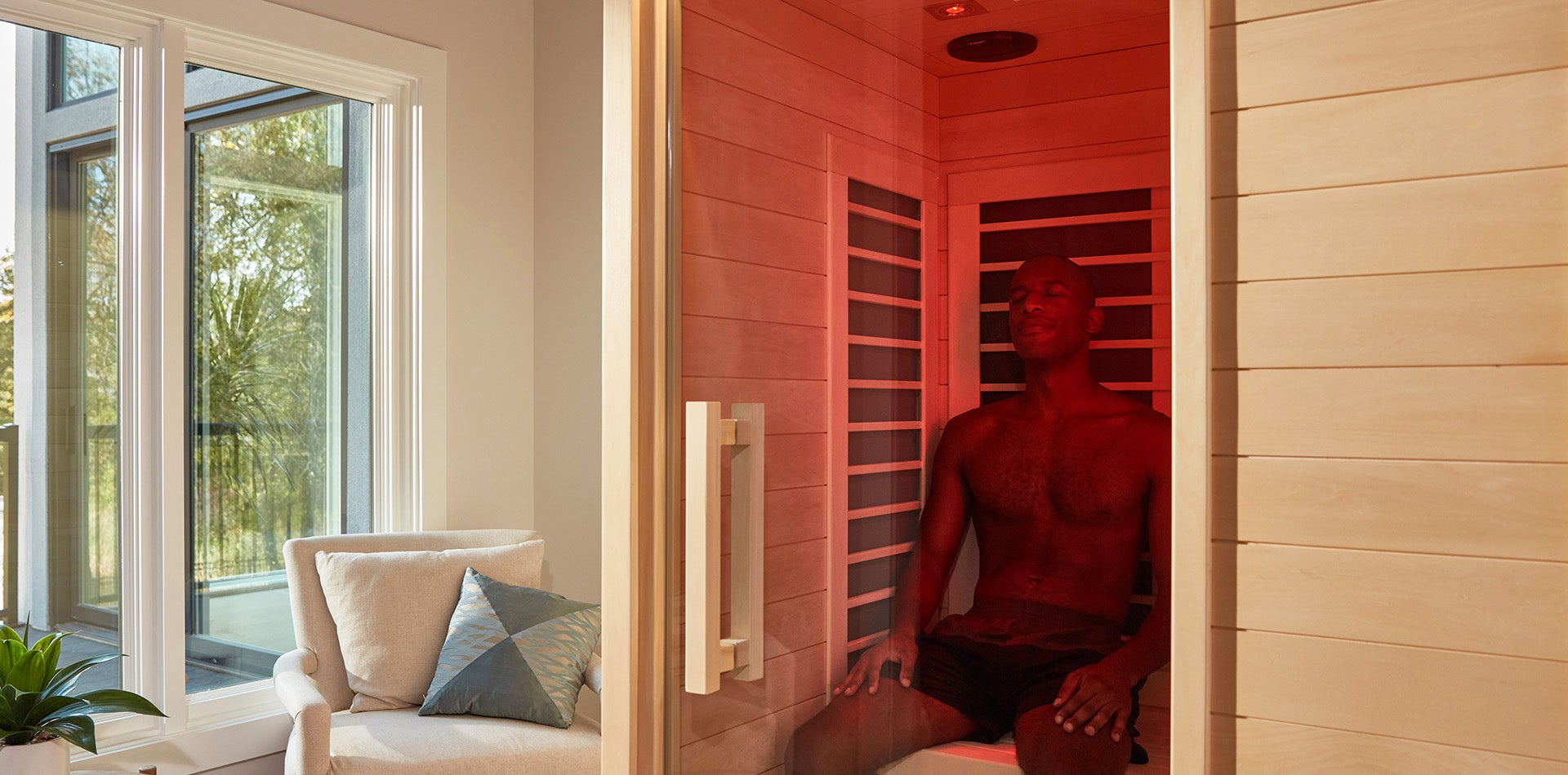 Chromotherapy in infrared Sauna