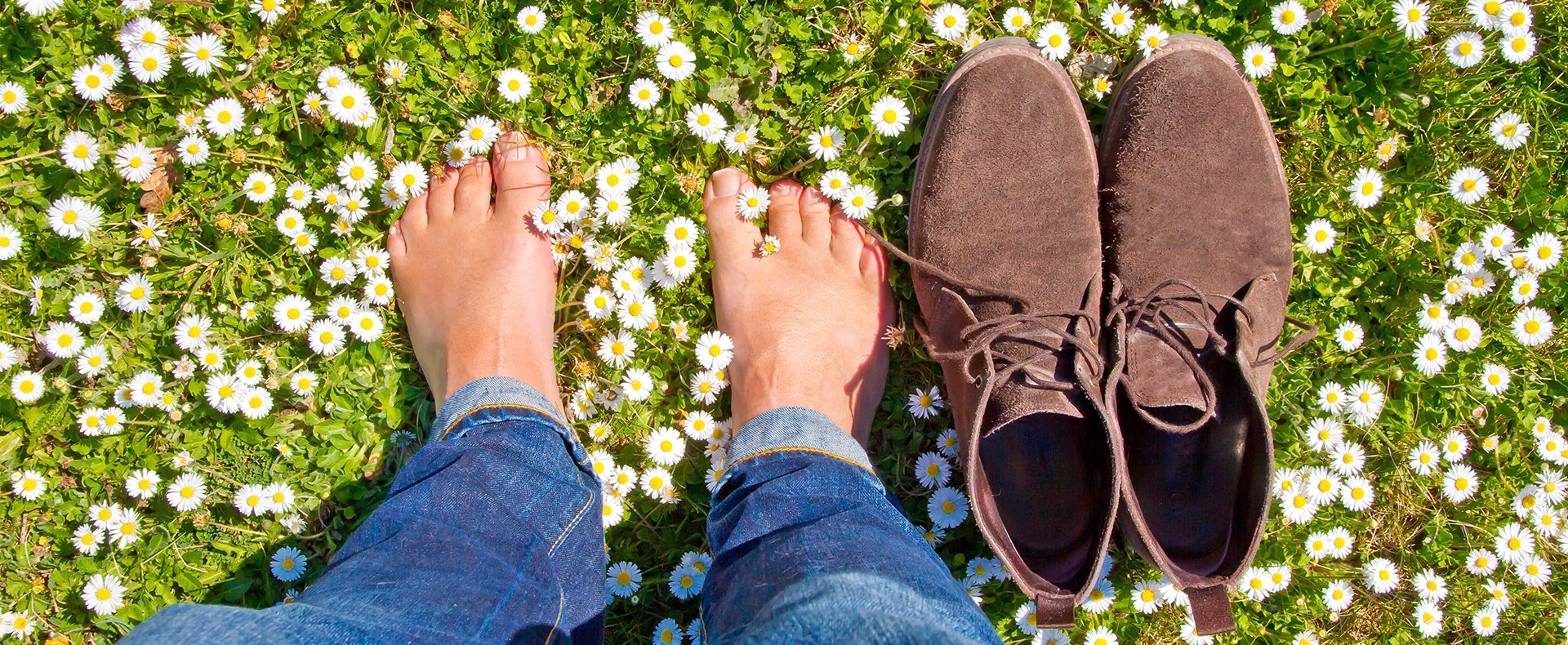 Bare feet on ground