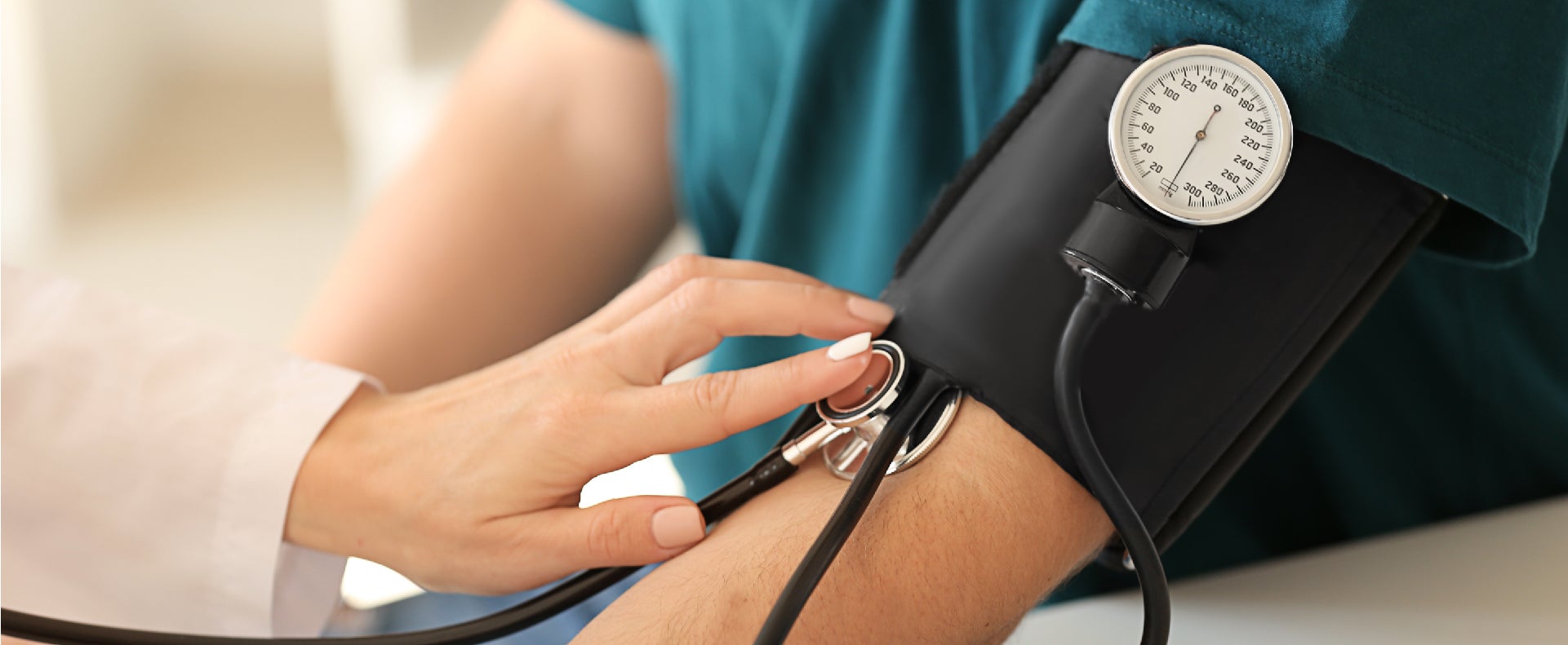 Checking one's blood pressure