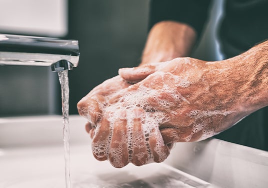 Washing hands