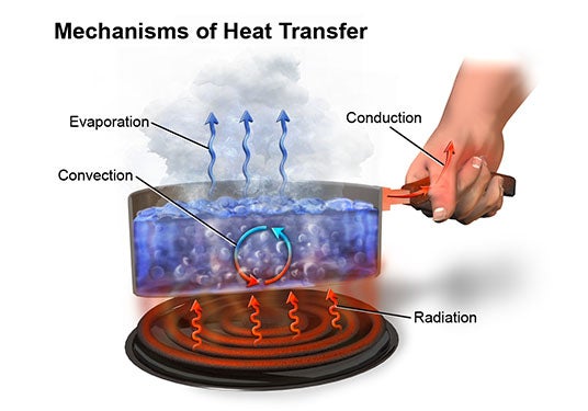 Mechanisms of Heat Transfer infographic