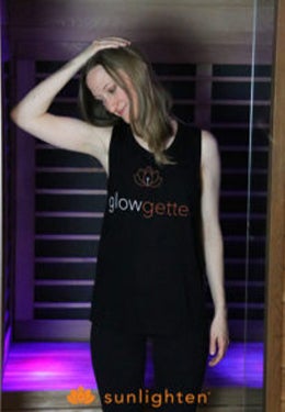 Neck stretch in sauna