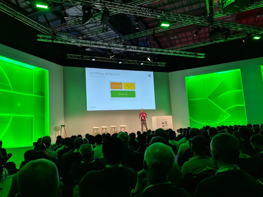 Matt Bates speaking at Google NEXT 2018