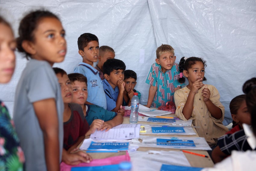 UNICEF is providing children with access to safe learning spaces. 