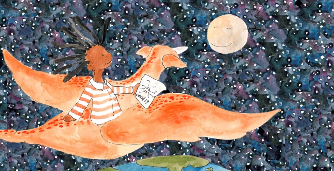 Still from a covid story book for kids