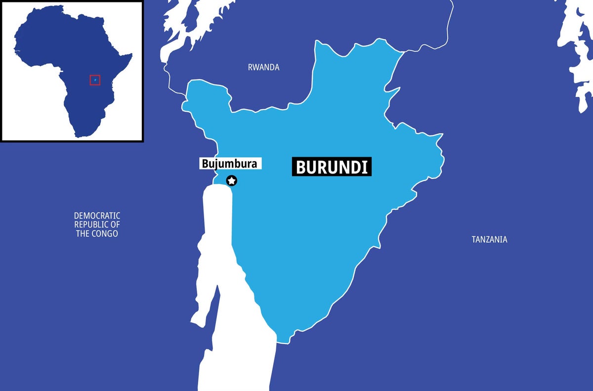 Illustrated map of Burundi