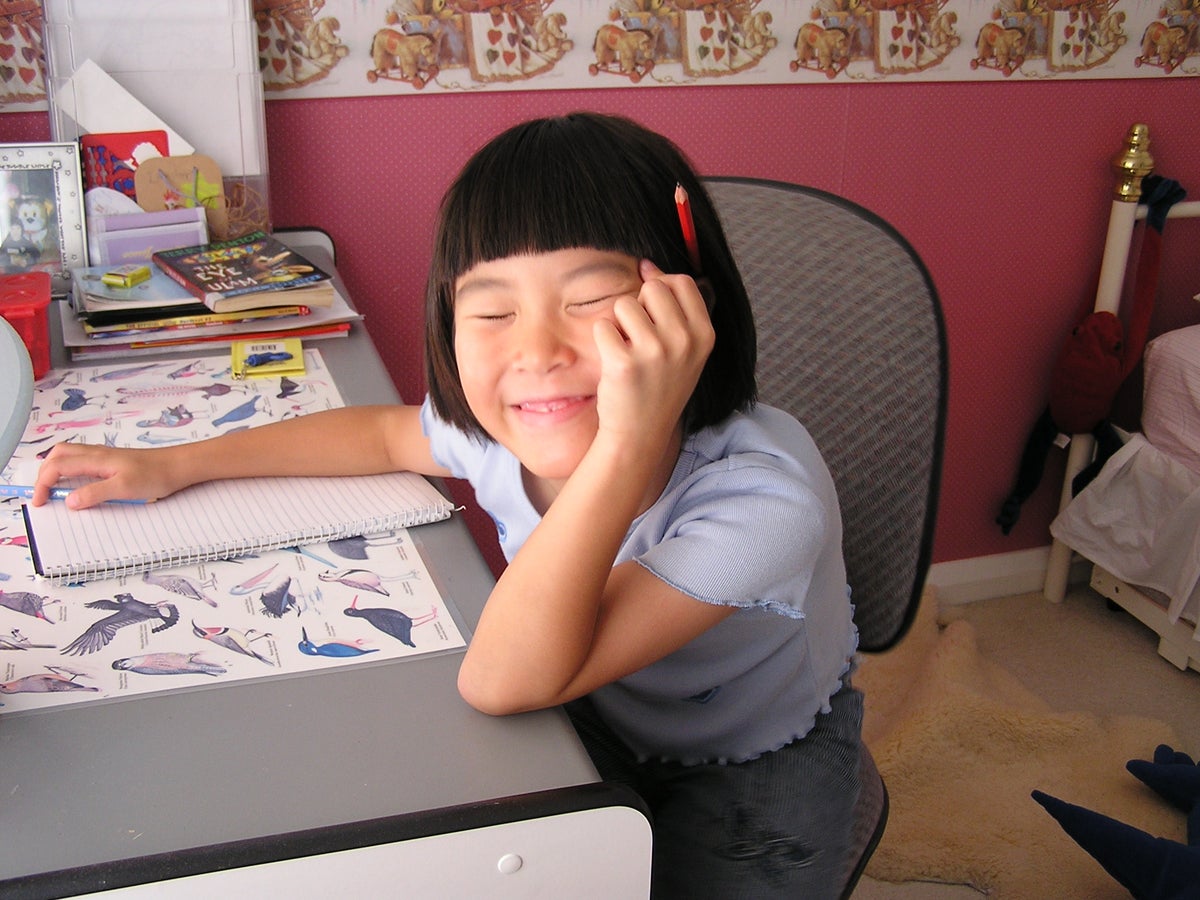 Young child, Emily Unity, next to a quote from the article.