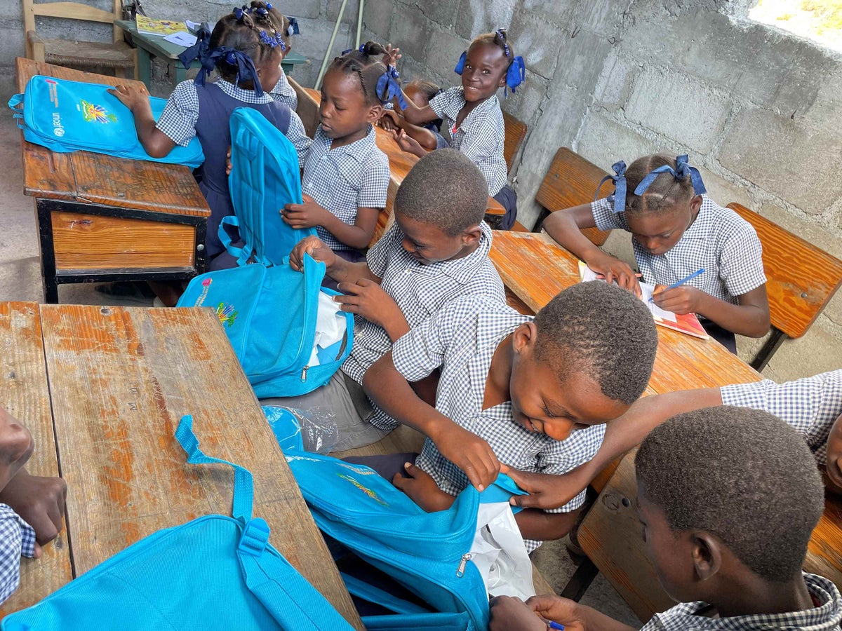 Children sitting in a classroom