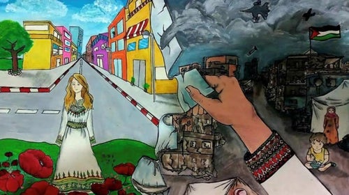 Artwork by child in Gaza