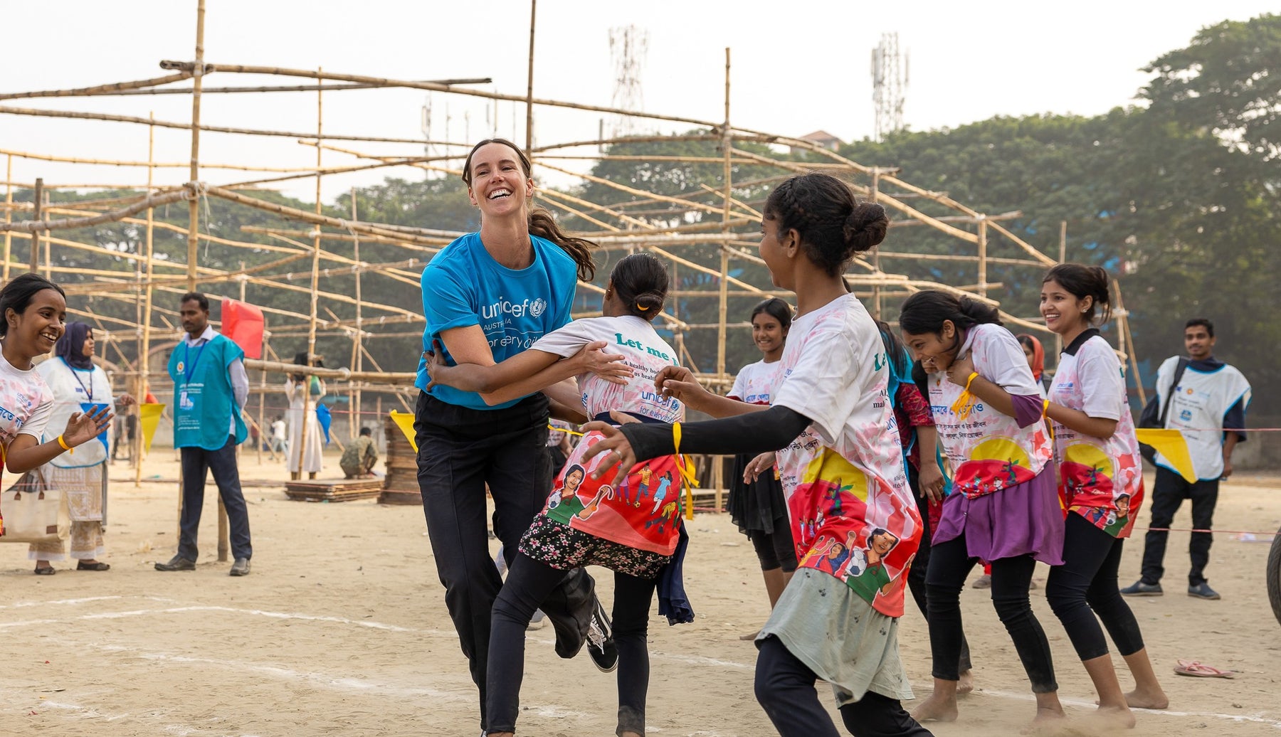 UNICEF Australia Ambassador, Emma Mckeon in Bangladesh
