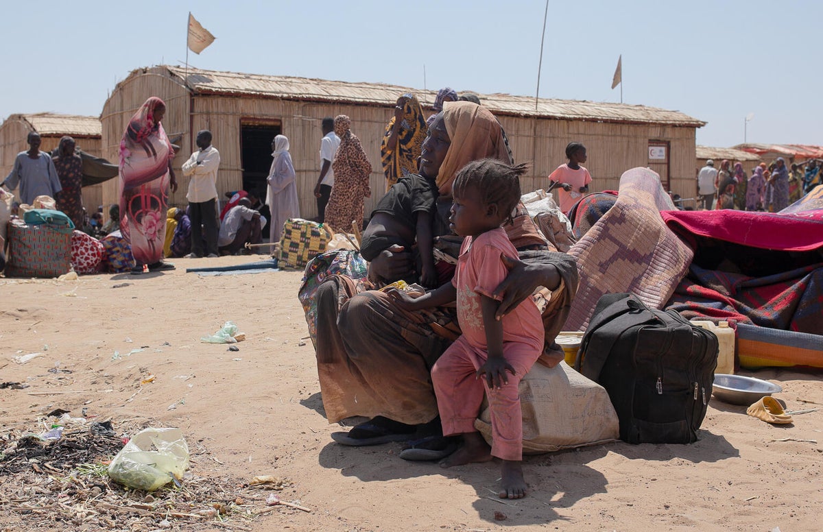 Families are finding shelter at a UNICEF-supported internal-displaced-persons camp in South Sudan.