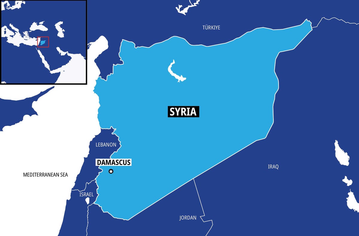 Illustrated map of Syria