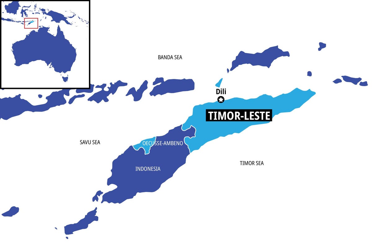 Illustrated map of Timor-Leste