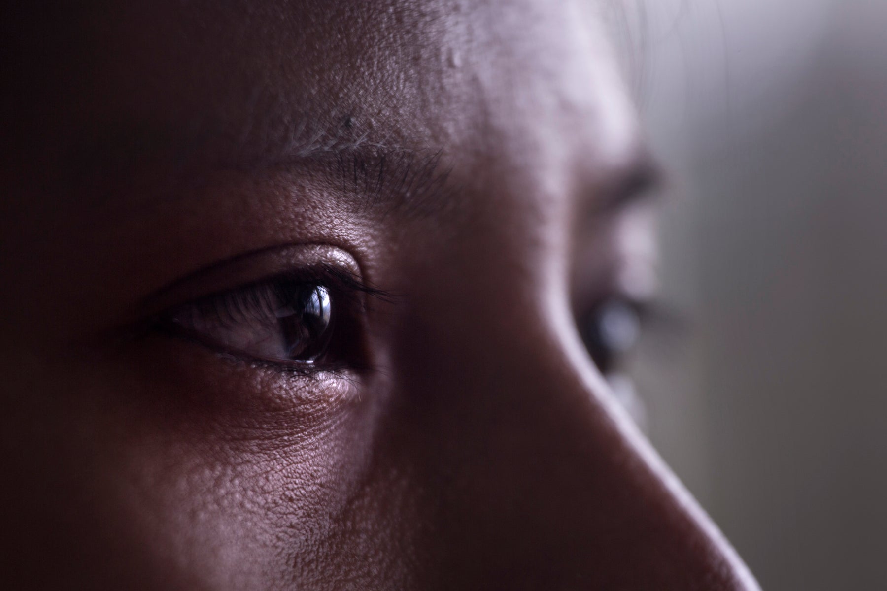 Former child soldier, close up