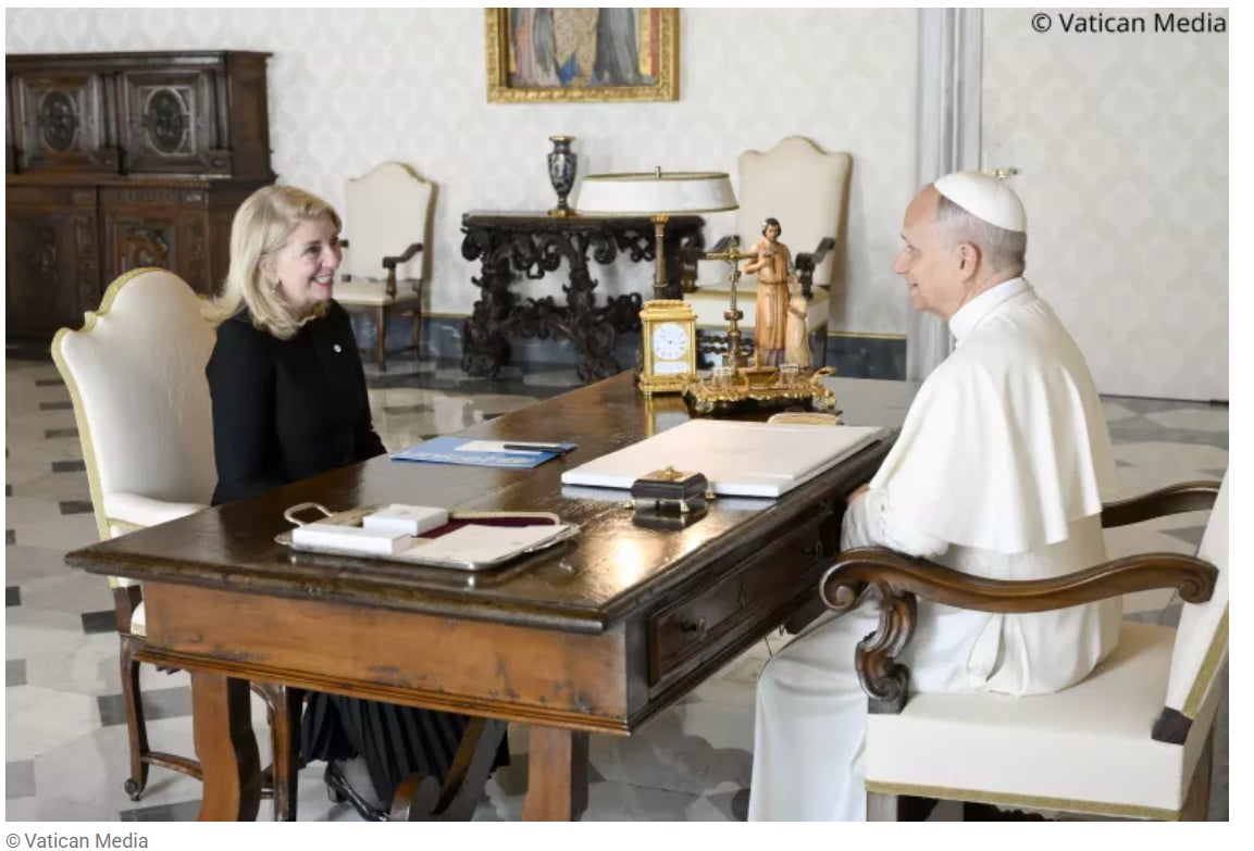 UNICEF Executive Director Catherine Russell met with Pope Leo XIV