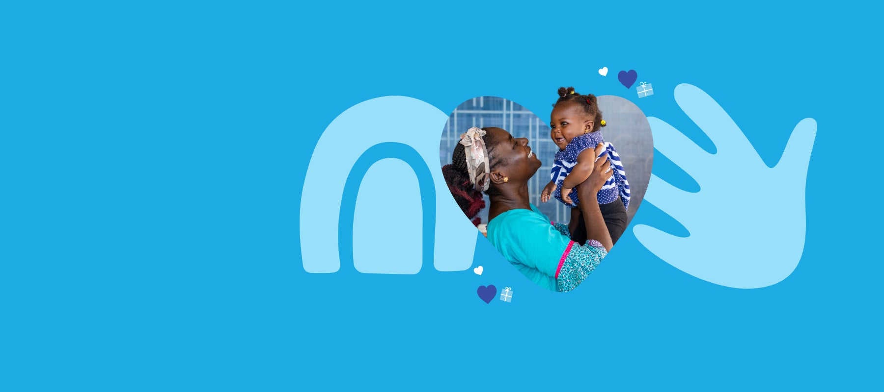 A loving mother plays joyfully with her child at a children's hospital in Ghana. 