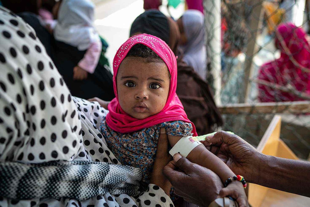 Early detection significantly improves a child’s chance of survival and recovery, so UNICEF trains community health workers to identify the initial symptoms.