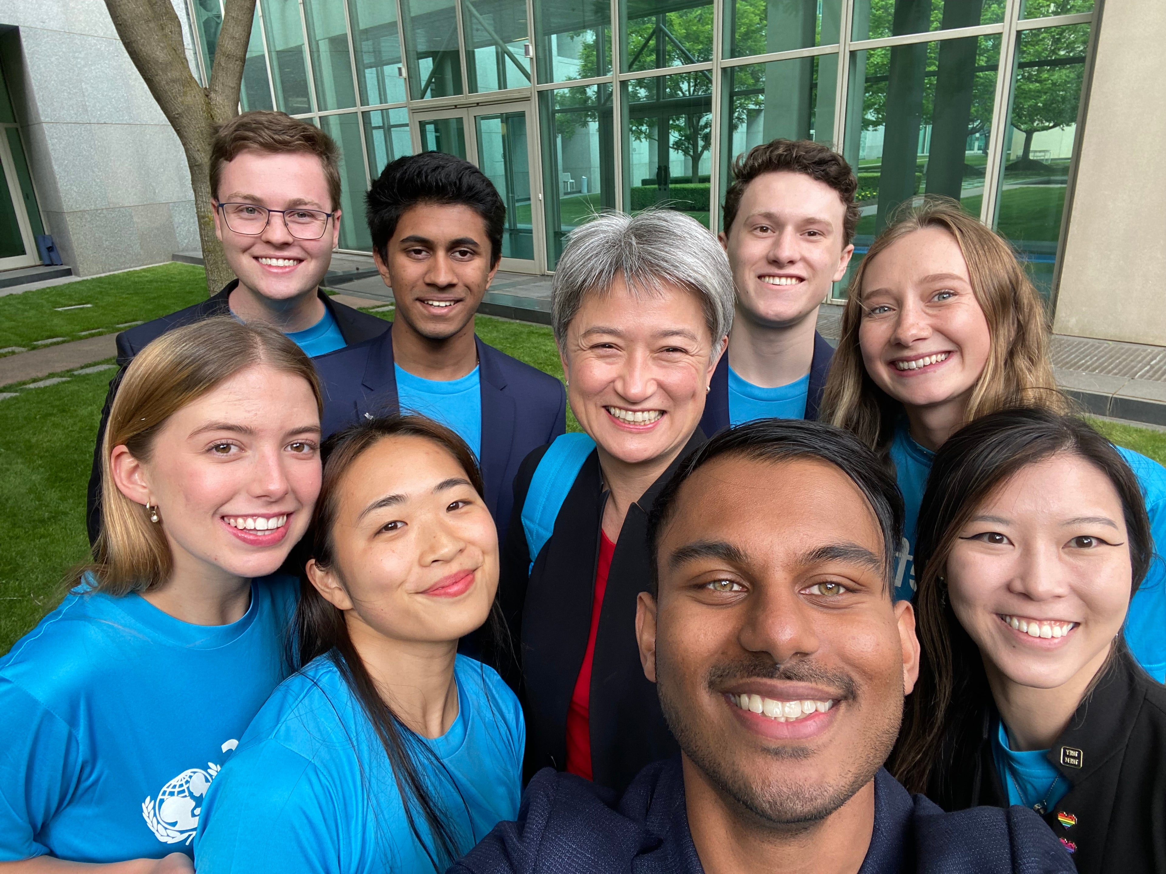Young Ambassadors meet with Senator Penny Wong.