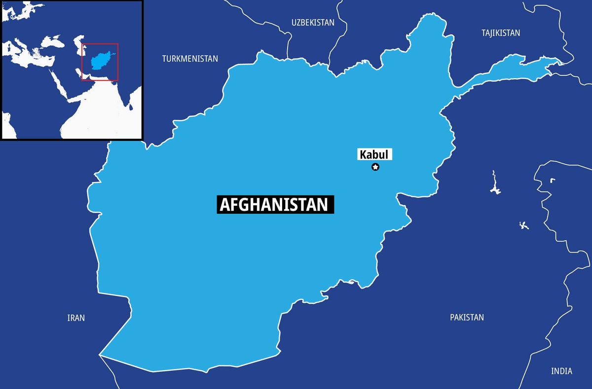 Illustrated map of Afghanistan