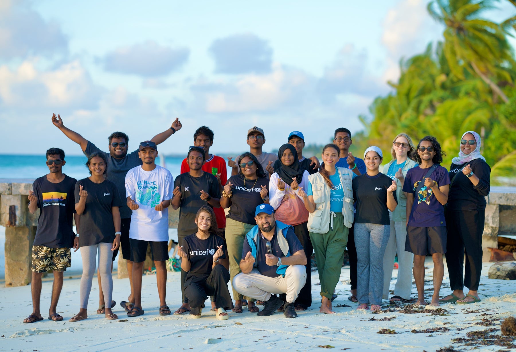 Islamic Relief and UNICEF Australia meeting the Climate Guardians in Maldives.