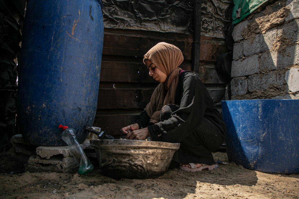 Mervat has become like a mother to her younger siblings after a sniper killed Reem at a non-UN aid distribution site.