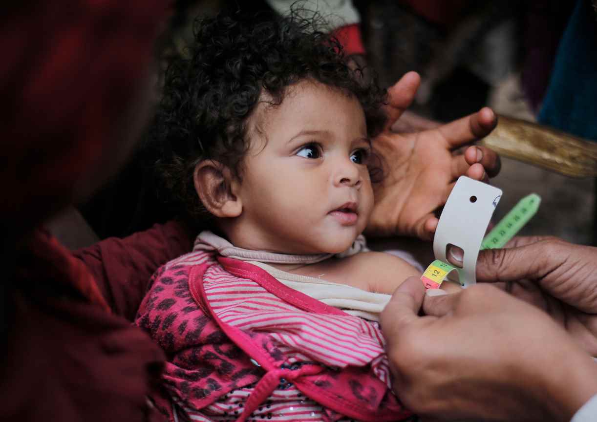 Child getting health check