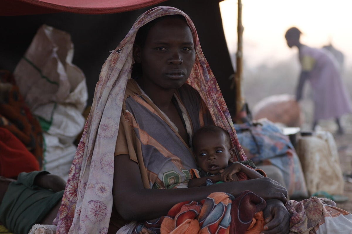 Hawa and Waleed are at a temporary shelter in North Darfur.  