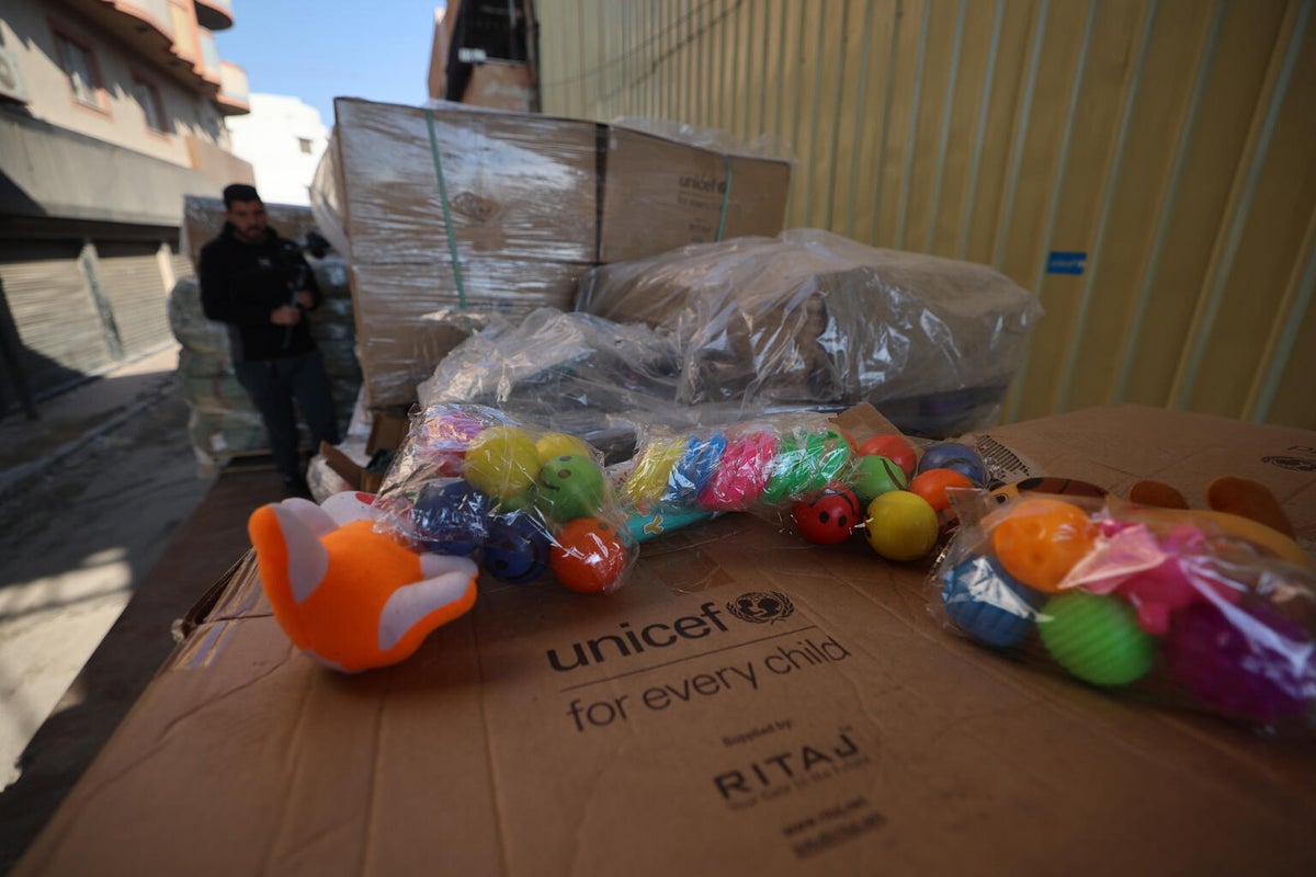 Recreational supplies arrive in Gaza